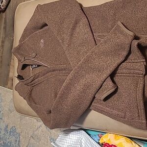 Super warm woman's brown northface jacket in GUC size M.